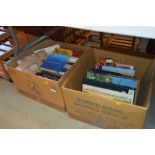 Two boxes of various books