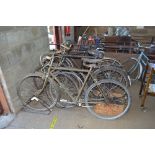 Four vintage bikes and a quantity of vintage bike