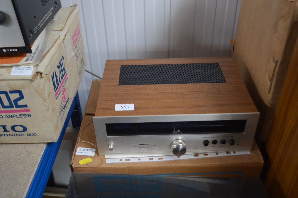 A Nikko stereo tuner with original box