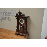 A late 19th Century two hole mantel clock