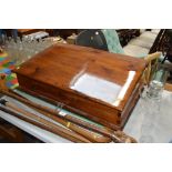 A mahogany sloped writing box