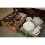 Two boxes of various china to include a Doulton La