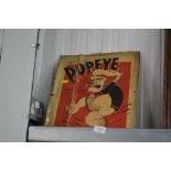 A Popeye advertising sign