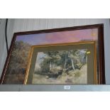Two framed and glazed prints depicting river scene