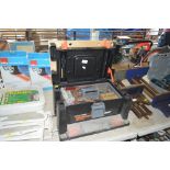 A Black & Decker workmate tool box and contents