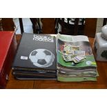 A quantity of "The Book of Football" and tea cards