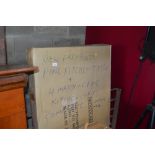 A pine kitchen table and four chairs - unknown if