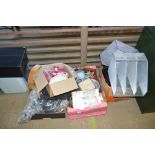 Three boxes of various sundry items, kitchenalia e