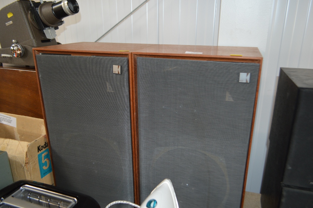 A pair of Kef speakers