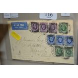 A 1935 air mail cover form \Glasgow to Shanghai Hi