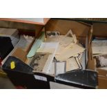 A box of mixed ephemera, letters and documents inc