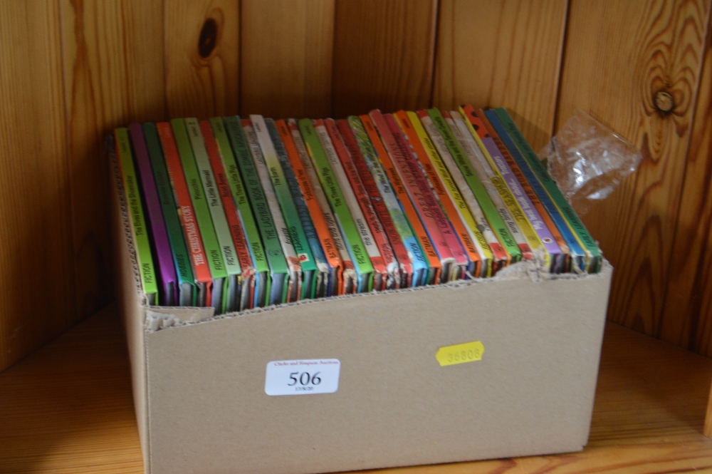 A box of mostly Ladybird books