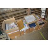 Five boxes of various craft items