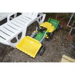 A toy John Deer tractor