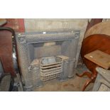 A cast iron fireplace