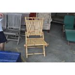 A cane folding chair