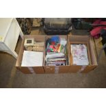 Three boxes of various craft items