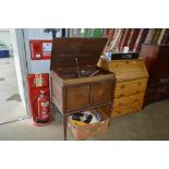 An oak cased gramophone for restoration