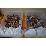 Two boxes containing approx. 45 Del Prado figures