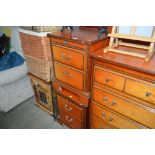 A pair of J E Coyle bed side chests fitted two dra
