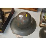 A British tin helmet