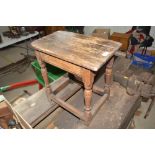 An Antique oak joint stool