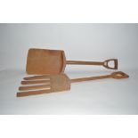 A malt fork and shovel, originally from Wilsons Maltings, H