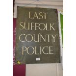 A brass plaque for East Suffolk County Police, 24i