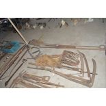 A collection of miscellaneous agricultural tools i