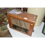 A Pye walnut cased vintage radio