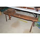 A French elm shave horse