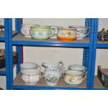 A collection of Victorian and later chamber pots a