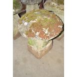 A vintage staddle stone, 30" high