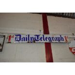 An enamel "Daily Telegraph" sign, 6ins x 40ins