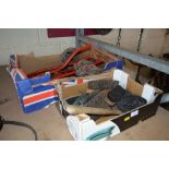 Two boxes of various equestrian items to include