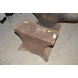 An iron anvil, 14.5ins long approx.