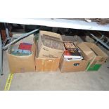 Five boxes of miscellaneous books etc.