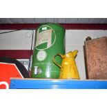 A 5 gallon Castrol Wakefield Motor oil can, with t