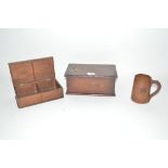 Two 19th Century wooden moneyboxes, complete with