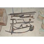 Various iron parts for a Johnston car