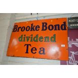 An enamel "Brooke Bond Dividend Tea" advertising s