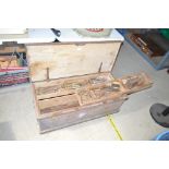 A toolbox and contents of numerous woodworking too