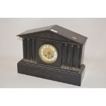 A Victorian marble cased mantel clock of architec