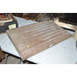 An old hardwood draining board