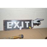 An Exit sign