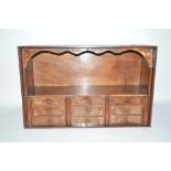 A fine 19th Century walnut display shelf and drawe