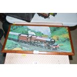 A Railway carriage poster frame