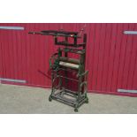 A Vintage Pioneer cast iron mangle, converted to a