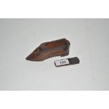 An early 19th Century carved wooden shoe snuff box