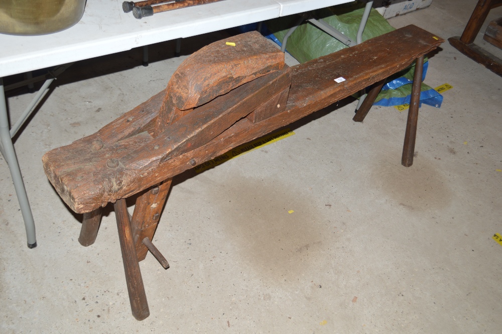A French elm shave horse - Image 2 of 2